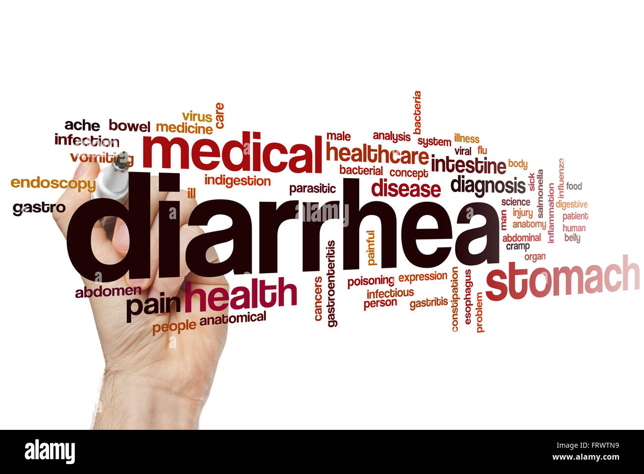 Diarrea word concepto cloud Foto de stock