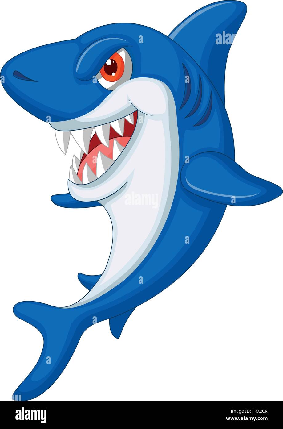 Cute dibujos animados de tiburón Imagen Vector de stock - Alamy