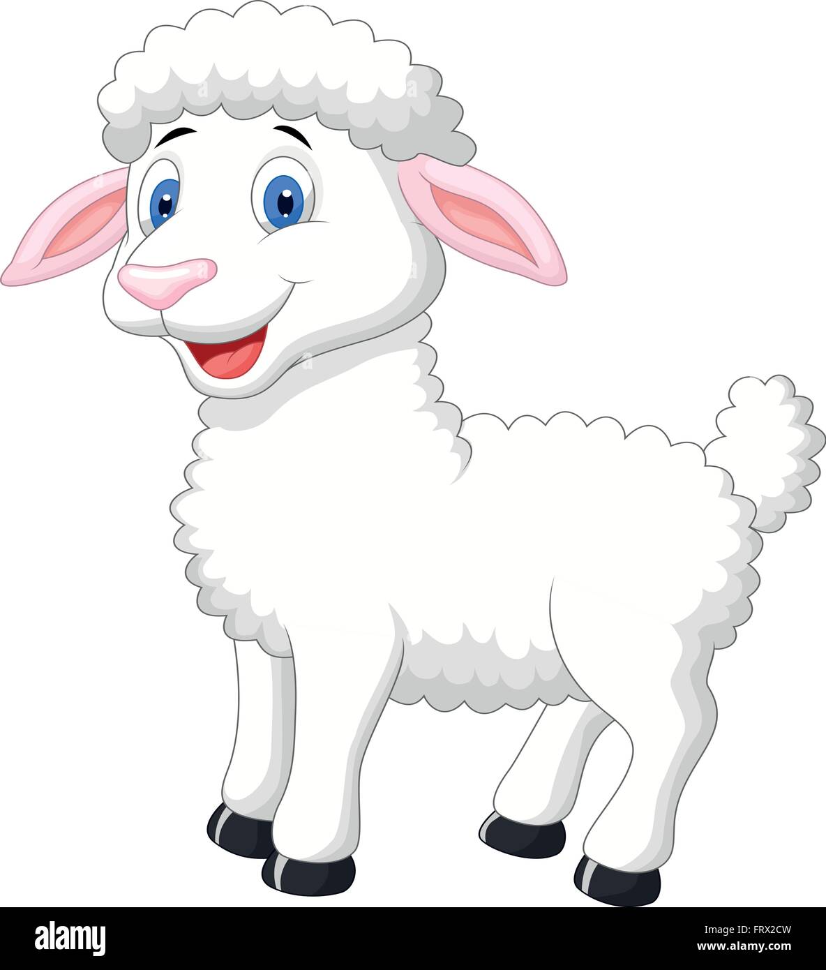 Cute dibujos animados oveja Imagen Vector de stock - Alamy