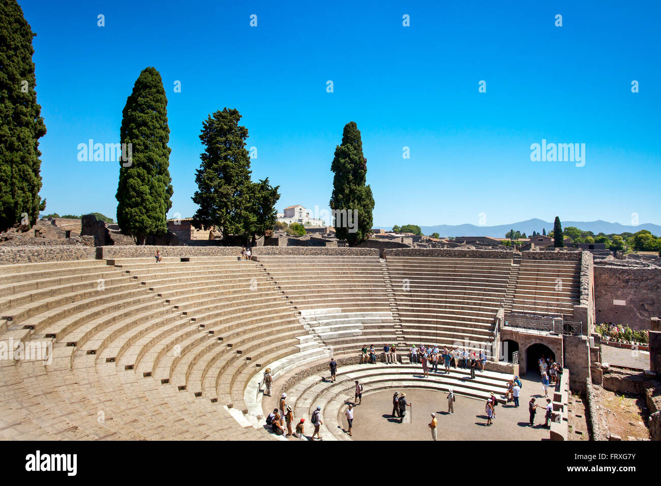 La UNESCO sitio arqueológico de Pompeya, Nápoles, la Bahía de Nápoles, Campania, Italia Foto de stock