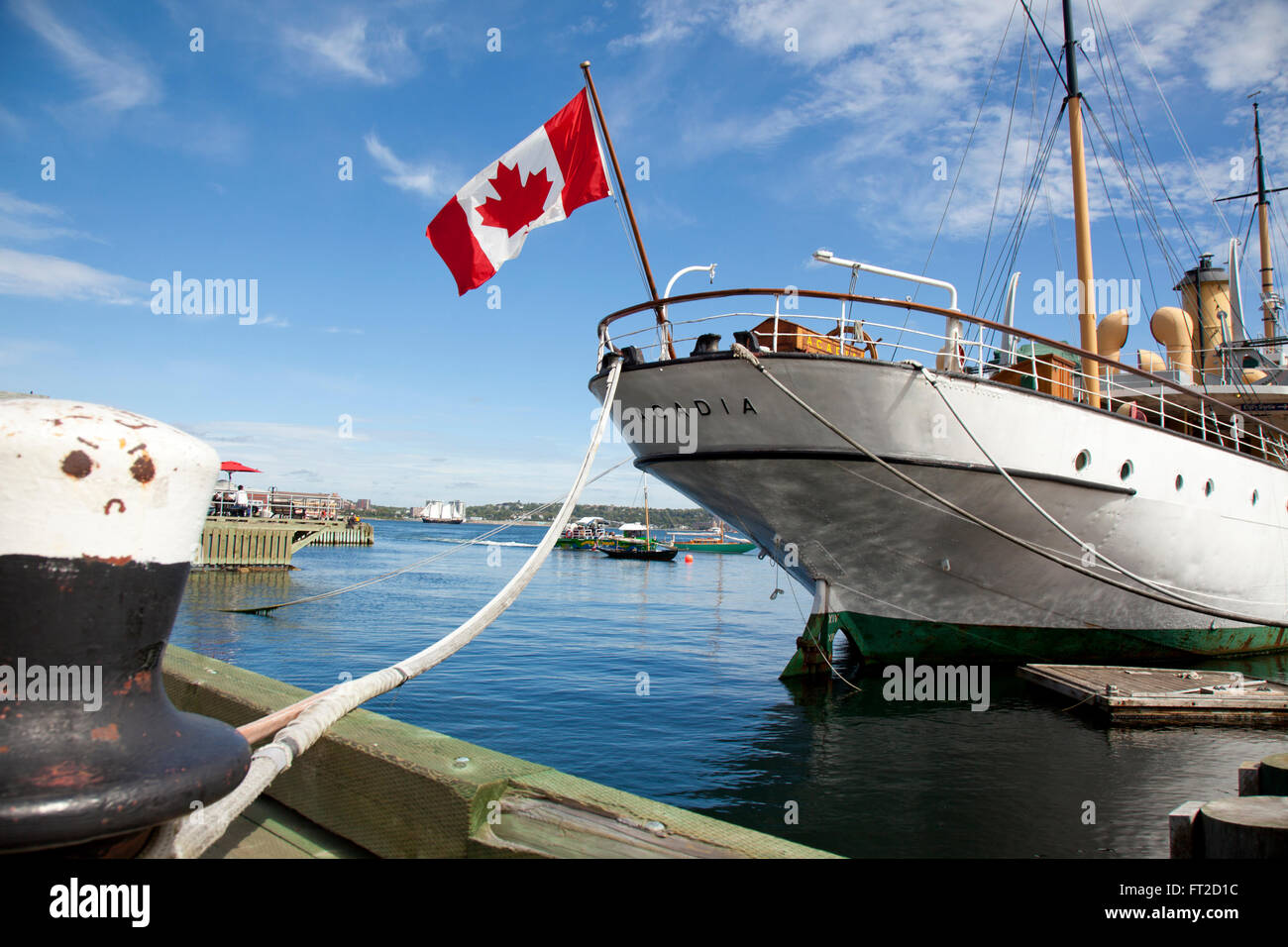 Acadia sirve de Canadá por más de cinco décadas de 1913-1969, trazando el litoral de casi cada parte del Canadá oriental en Foto de stock