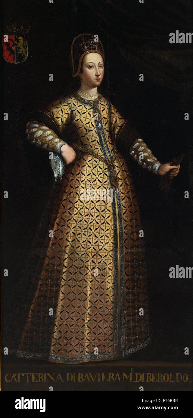 Retrato de Caterina di Baviera moglie di Beroldo - La Venaria Reale Foto de stock