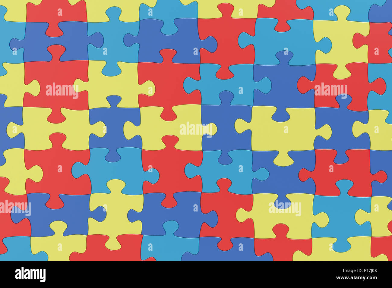 Illustration Puzzle Pieces Symbolic Autism Fotos e Imágenes de stock