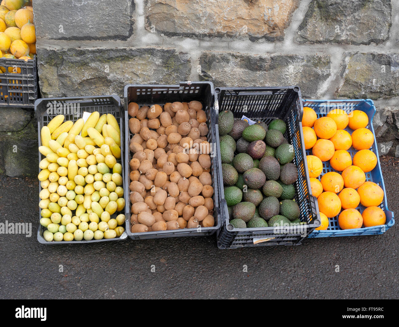 Verduras para la venta en mercados, Madeira, marzo de 2016 Foto de stock