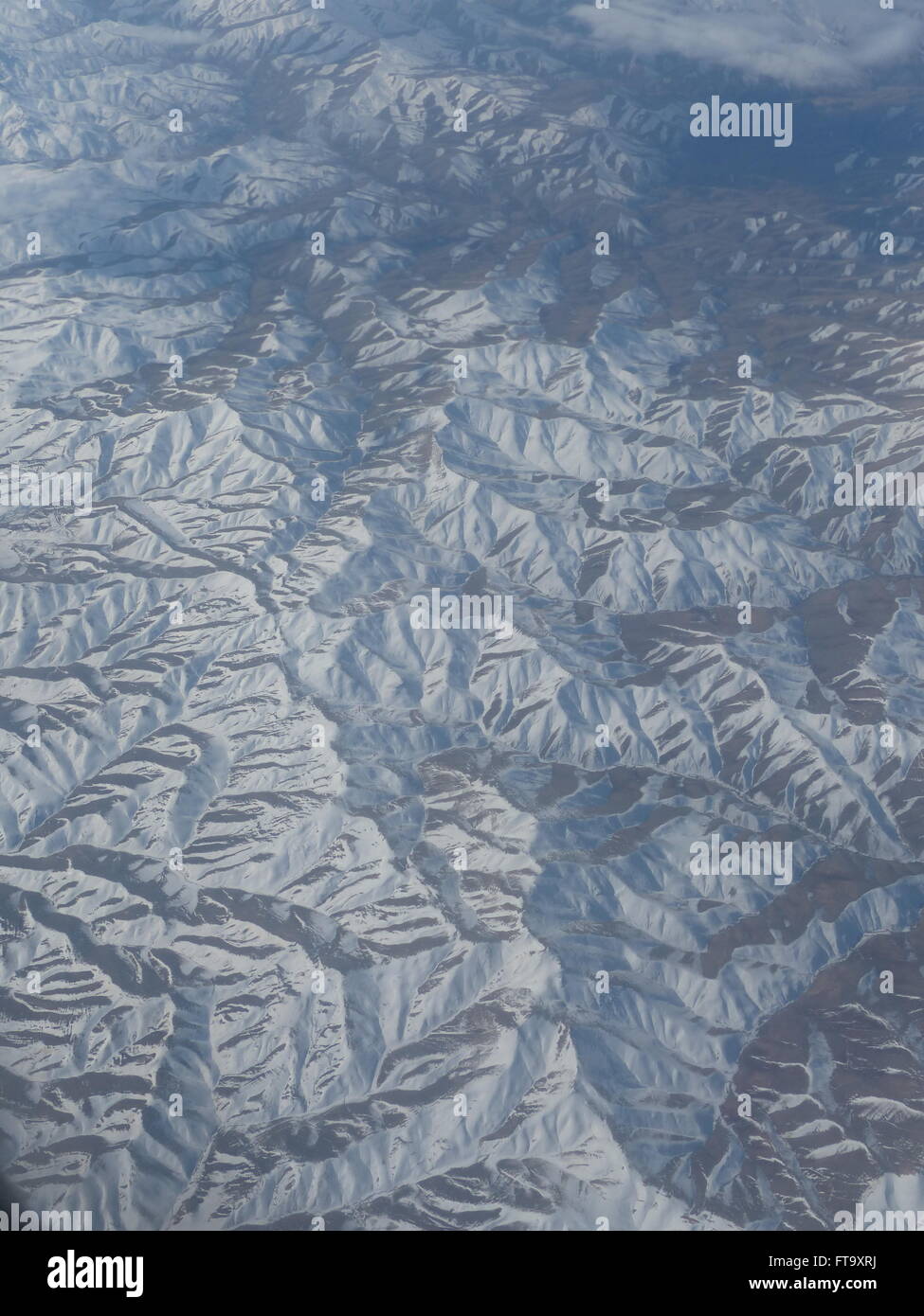 Cordillera de Zagros en Irán occidental, que se extienden por 1.500 Km. Foto de stock