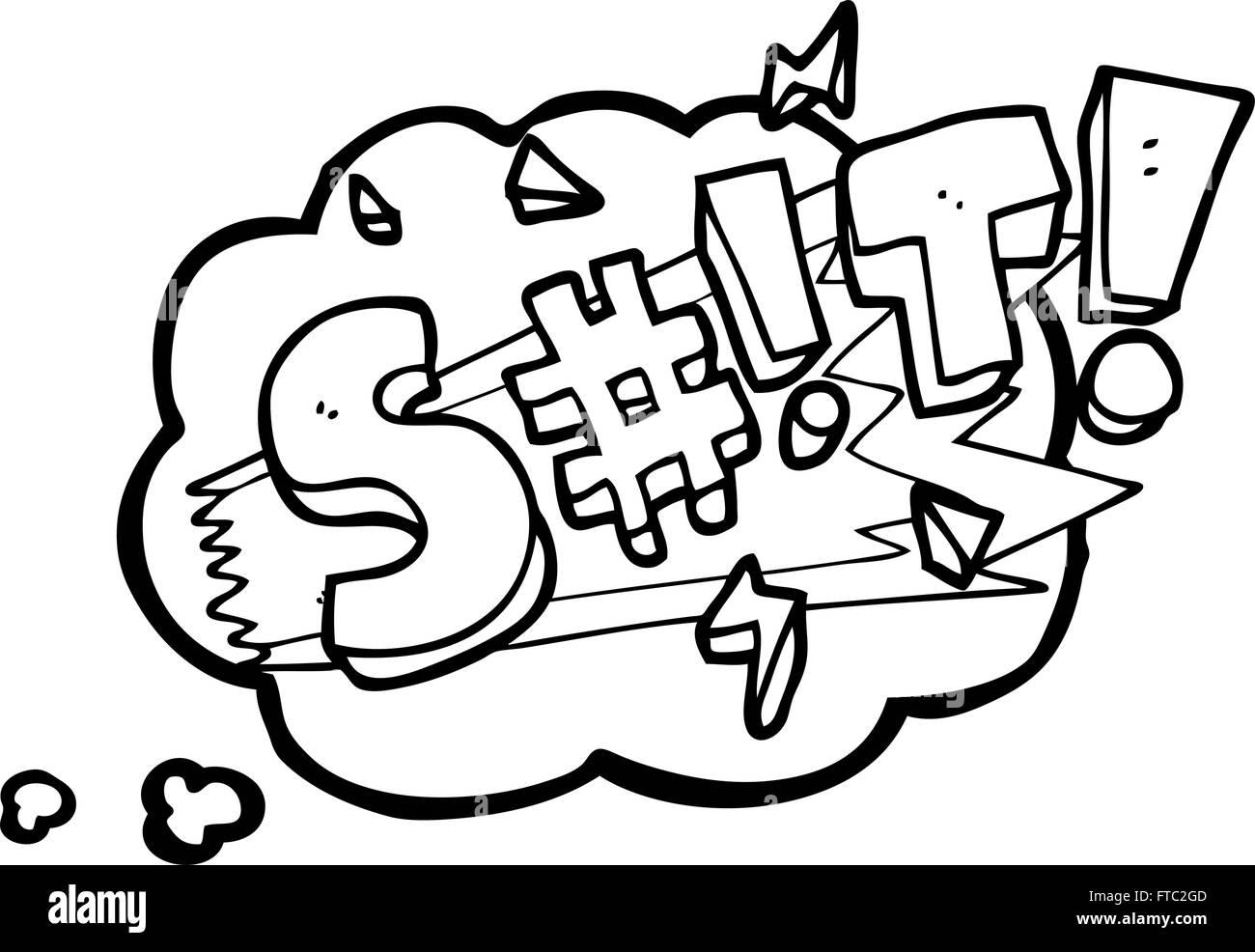 Burbuja De Pensamiento Dibujados A Mano Alzada Cartoon Groseria