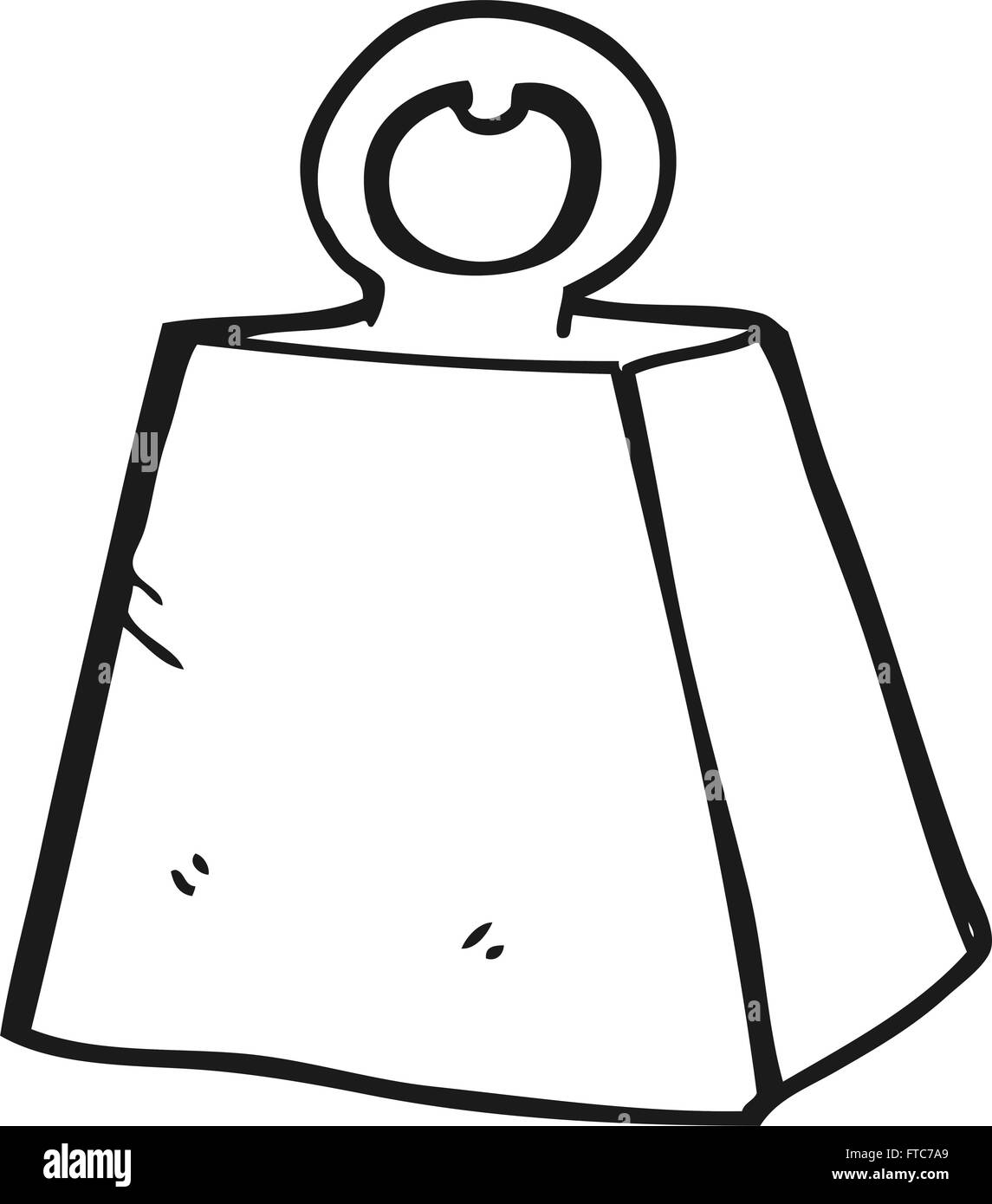 Blanco y negro dibujado a mano alzada, peso pesado de dibujos animados