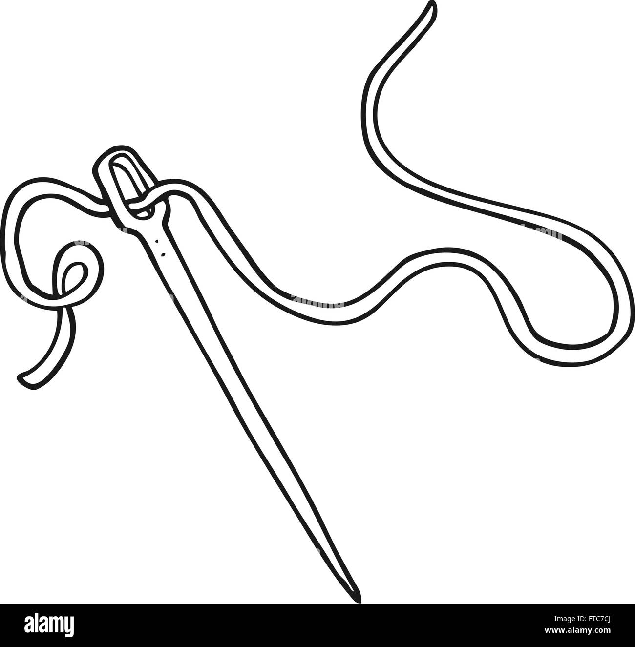 péndulo abrazo equilibrado Blanco y negro dibujado a mano alzada aguja e hilo de dibujos animados  Imagen Vector de stock - Alamy