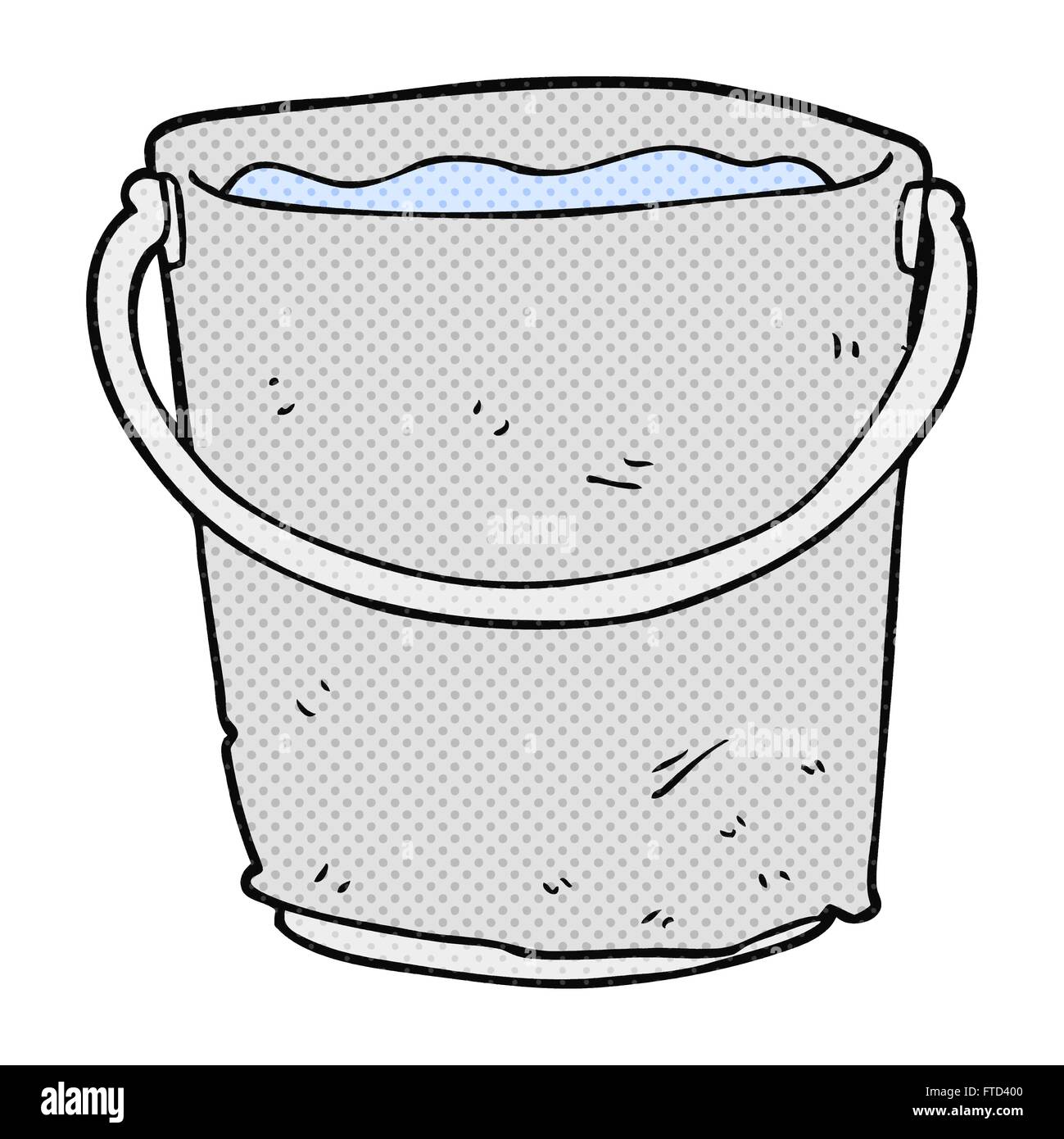 Dibujado A Mano Alzada Cartoon Balde De Agua Imagen Vector De
