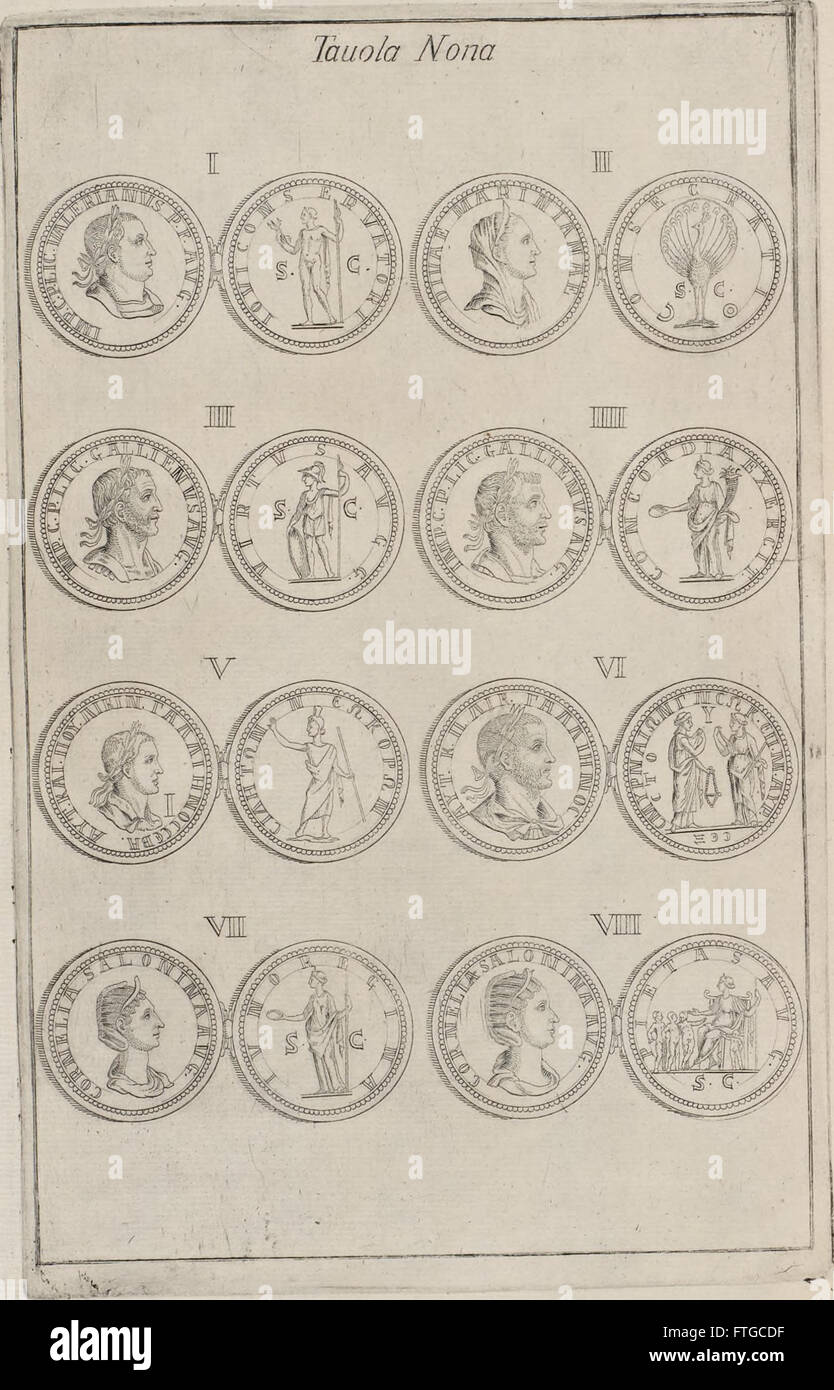 Yo cesari en oro - raccolti nel Farnese museo, e pubblicati colle loro congrue interpretazioni (1694) Foto de stock