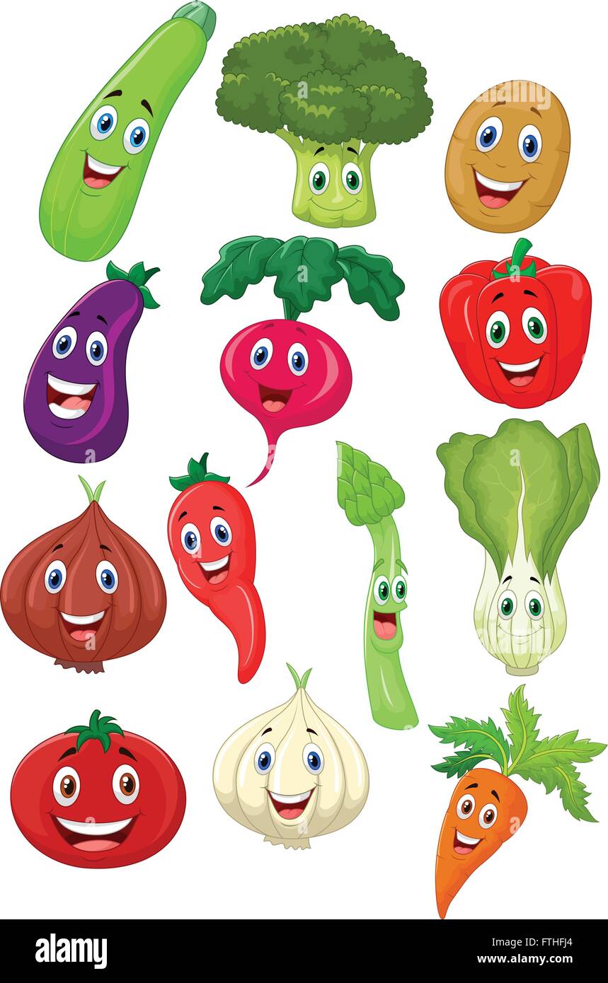 Cute dibujos animados vegetal Imagen Vector de stock - Alamy