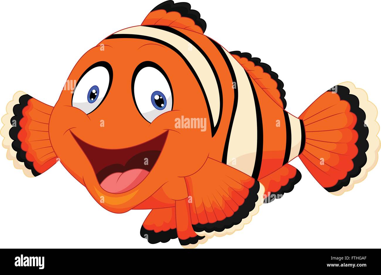 Cute Dibujos Animados Pez Payaso Imagen Vector De Stock Alamy