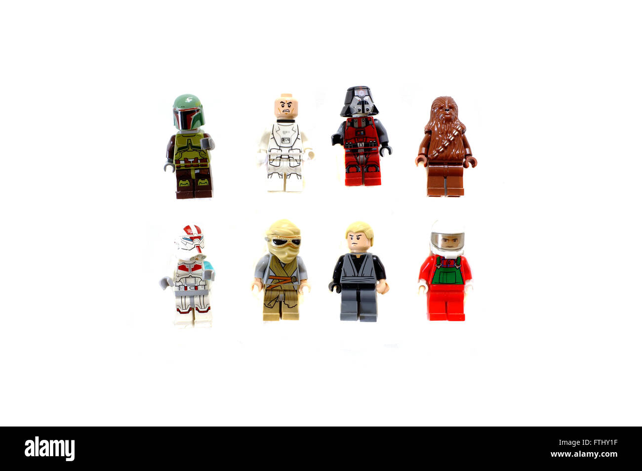 Una selección de figuras de Lego Star Wars fotografiados sobre un fondo  blanco Fotografía de stock - Alamy