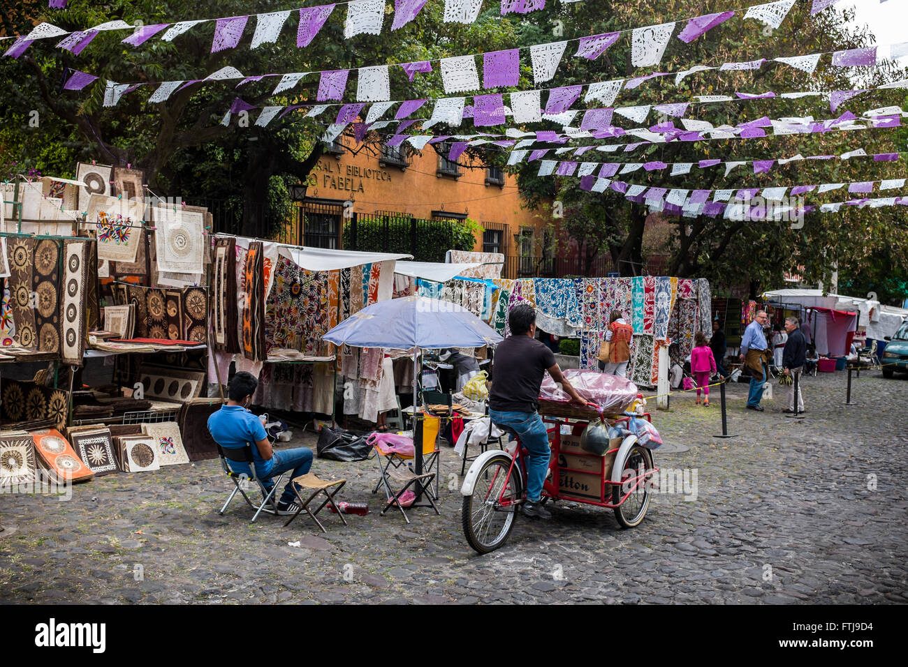 Bazar Sábado San Angel Ciudad de México Foto de stock