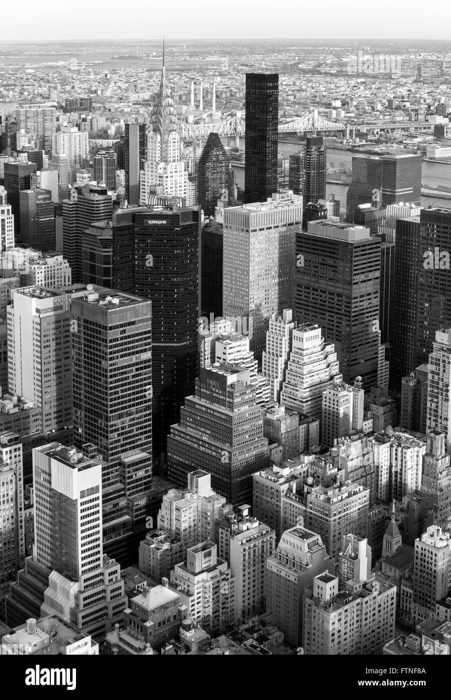 Vista desde el Empire State Building, Nueva York, Estados Unidos de América Foto de stock