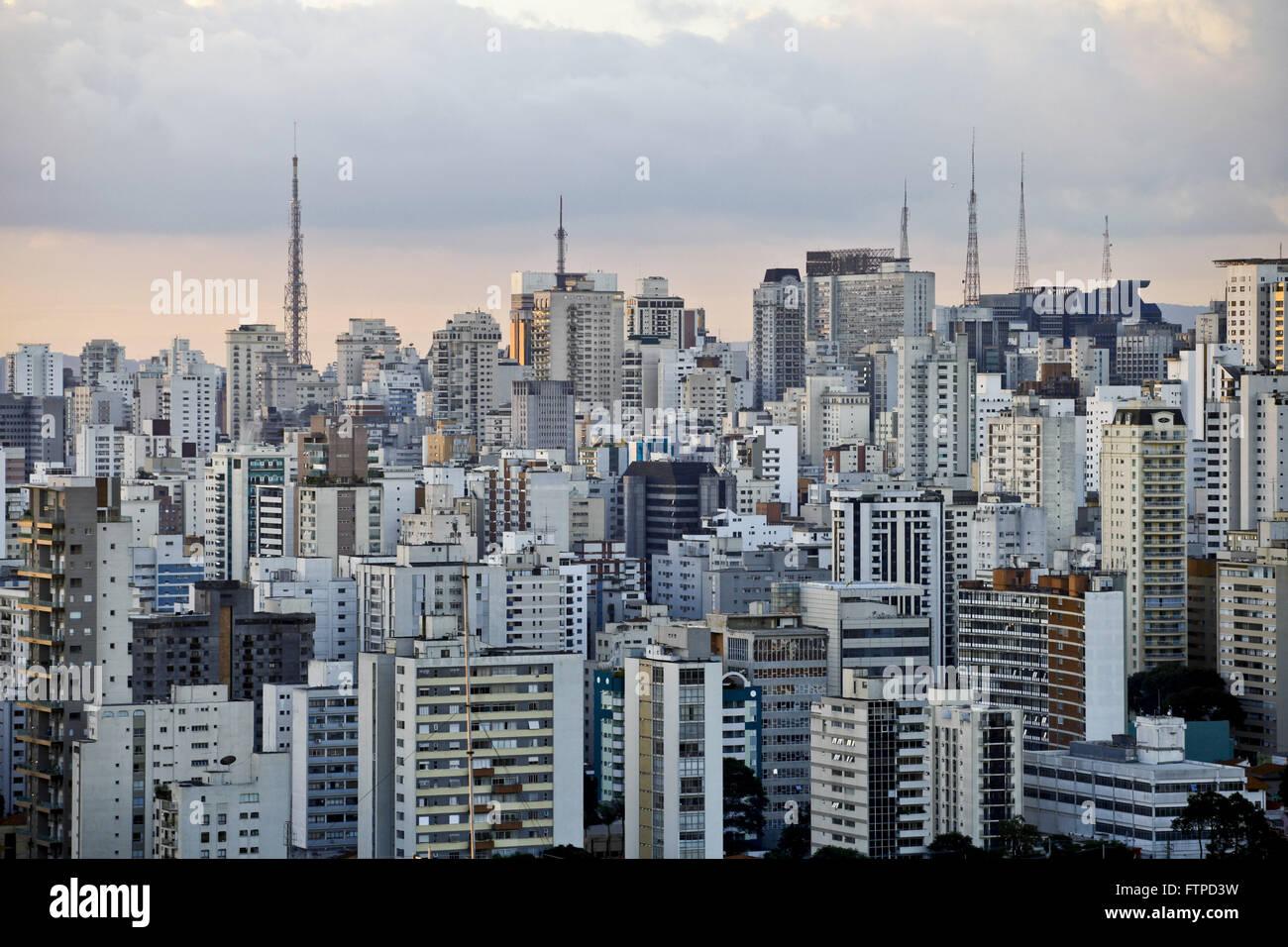 Ver el área metropolitana de la ciudad de Sao Paulo - Avenida Paulista región Foto de stock