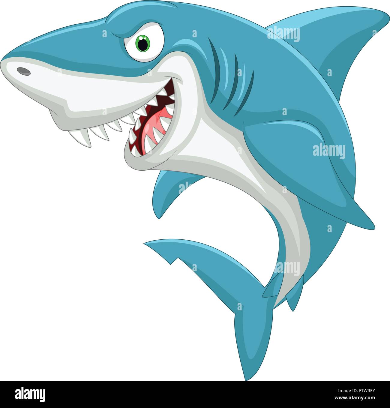 Tiburón de dibujos animados Imagen Vector de stock Alamy