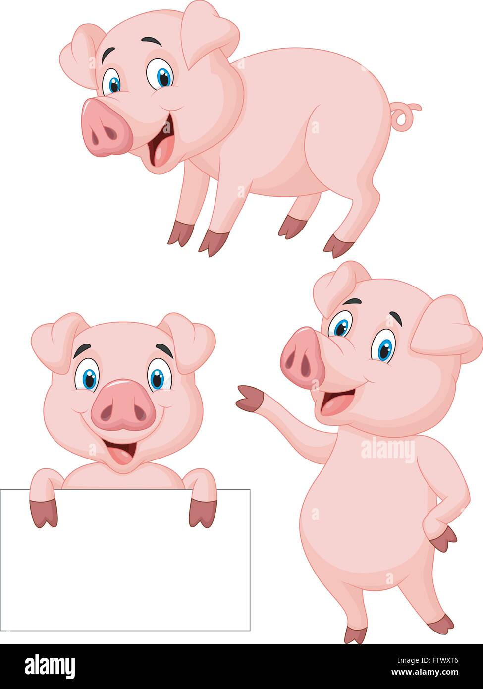 Colección de dibujos animados de cerdo Imagen Vector de stock - Alamy Colección de dibujos animados de cerdo Imagen Vector de stock - Alamy