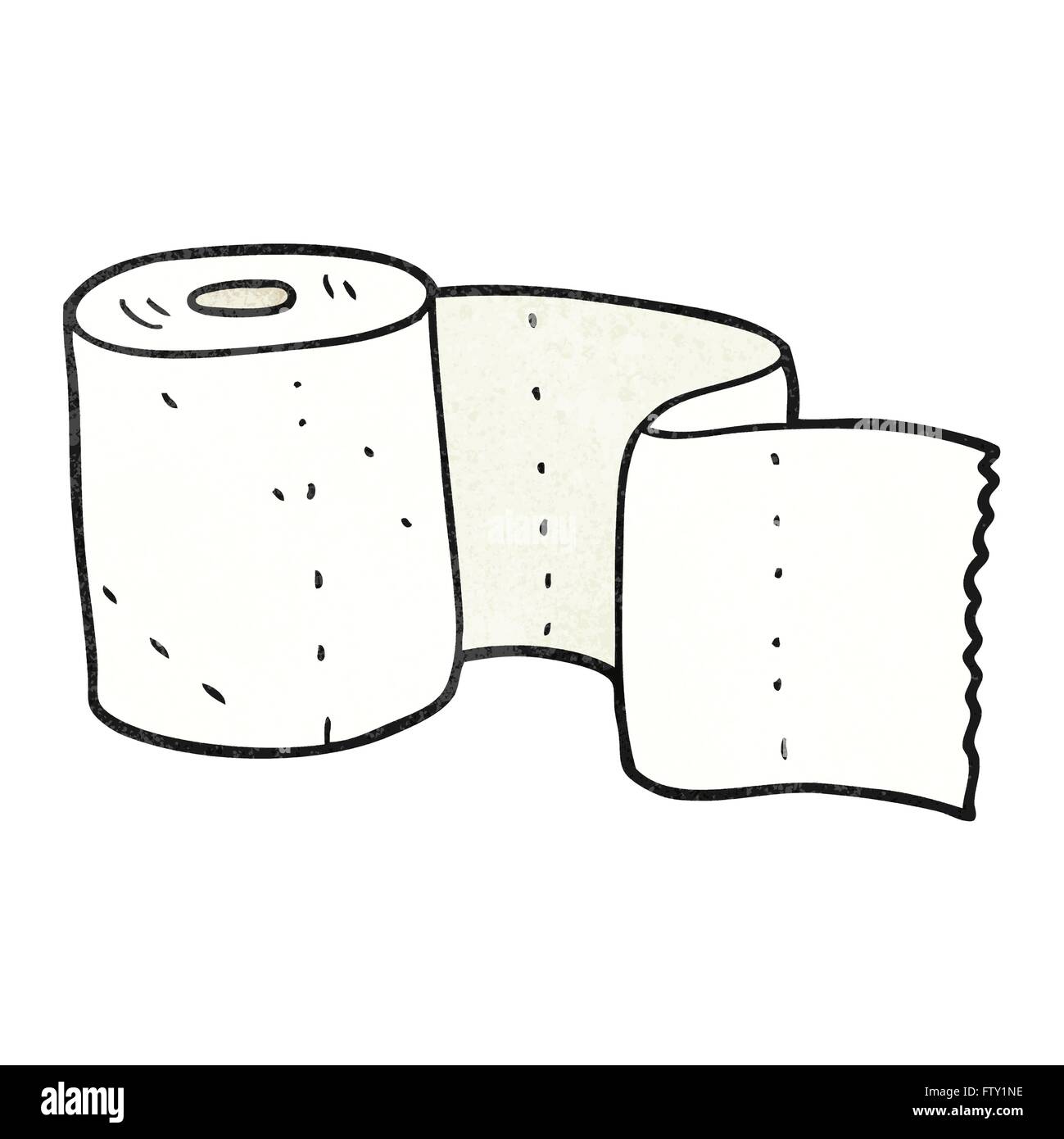 Rollo de papel higiénico con textura de freehand dibujos animados Imagen  Vector de stock - Alamy