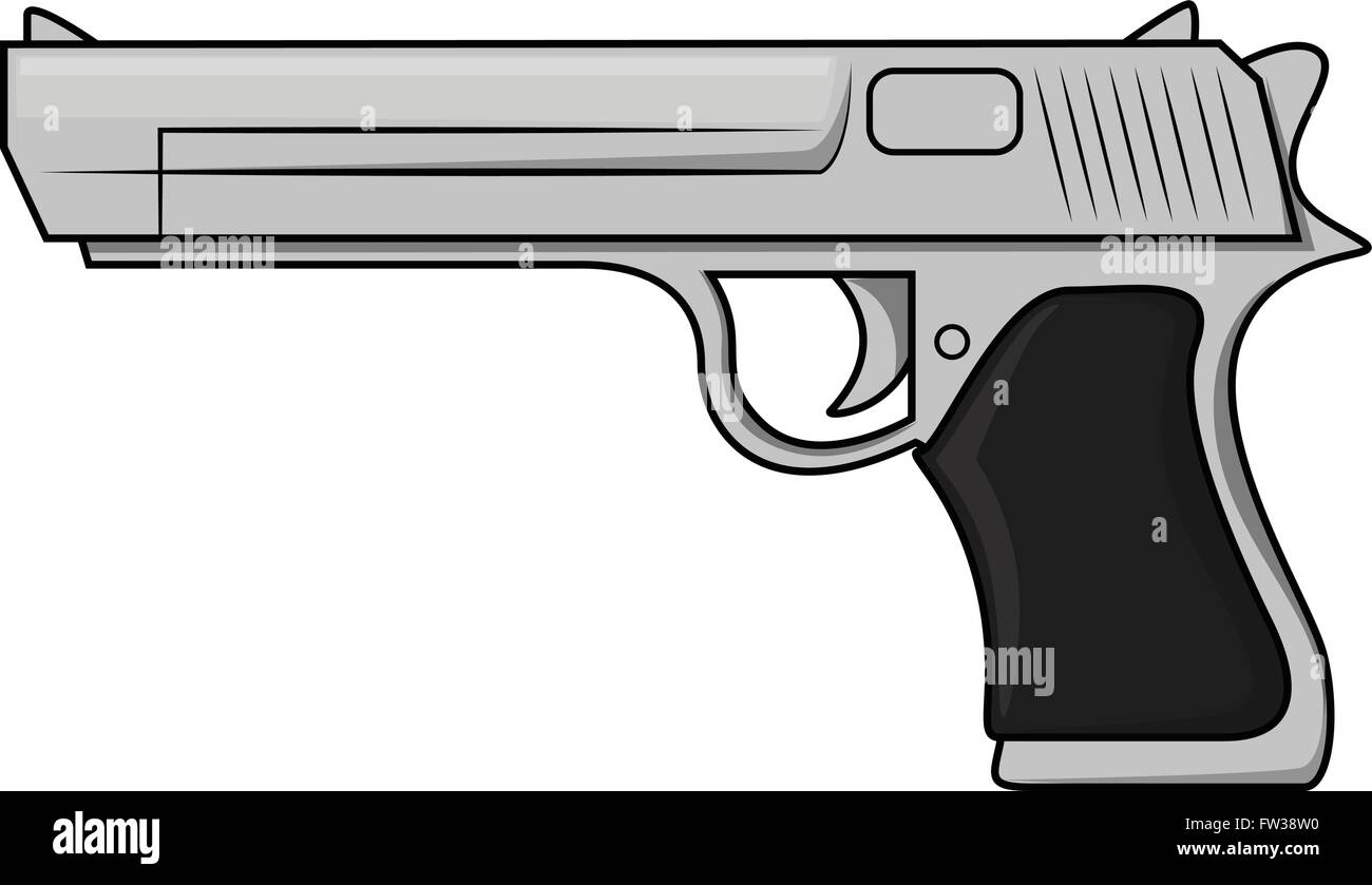 Dibujos animados de pistola Imagen Vector de stock - Alamy