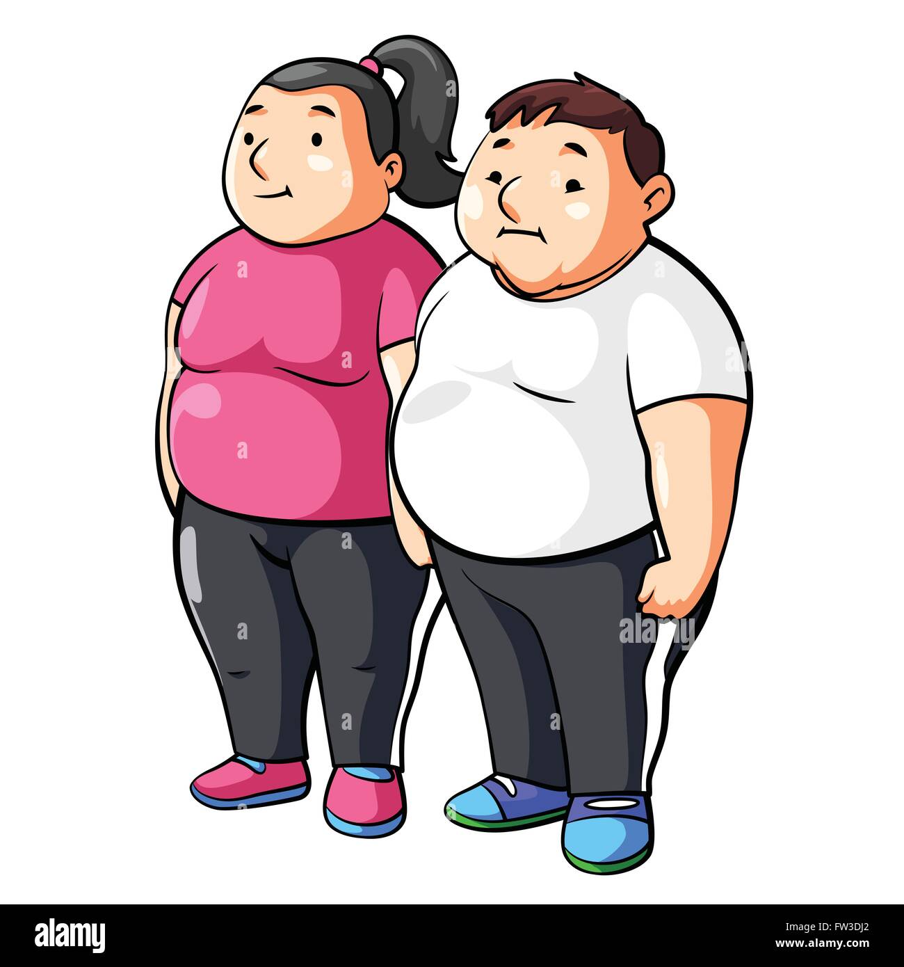 Pareja de gordos Imágenes vectoriales de stock - Alamy Pareja de gordos Imágenes vectoriales de stock - Alamy