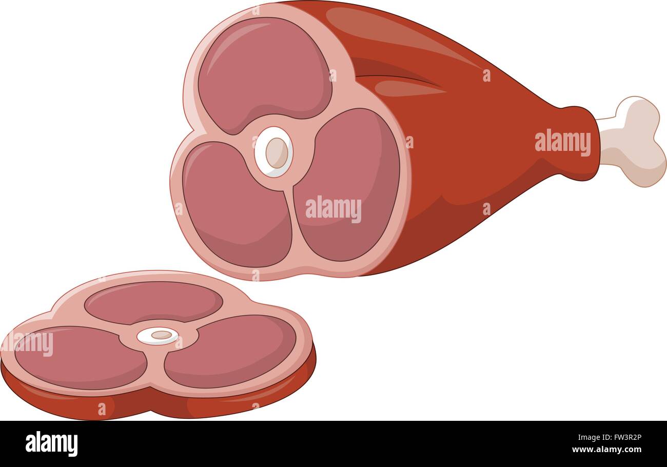 Jamón de dibujos animados Imagen Vector de stock - Alamy