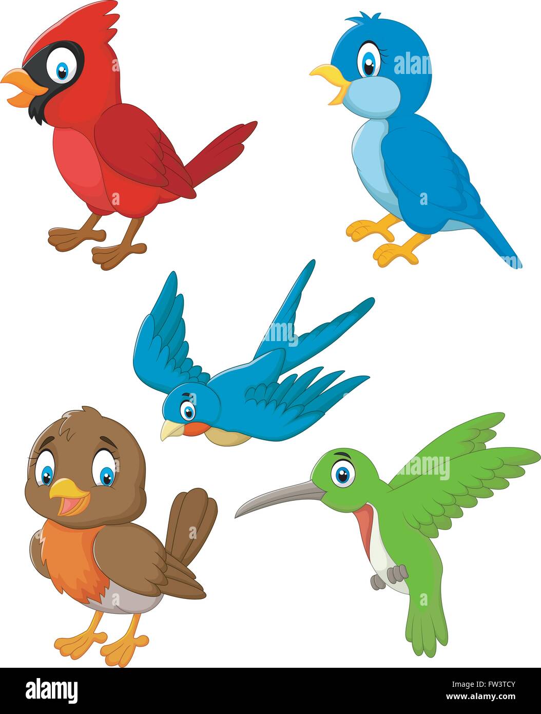 Conjunto de colección de pájaros de dibujos animados Imagen Vector de stock - Alamy Conjunto de colección de pájaros de dibujos animados Imagen Vector de stock - Alamy