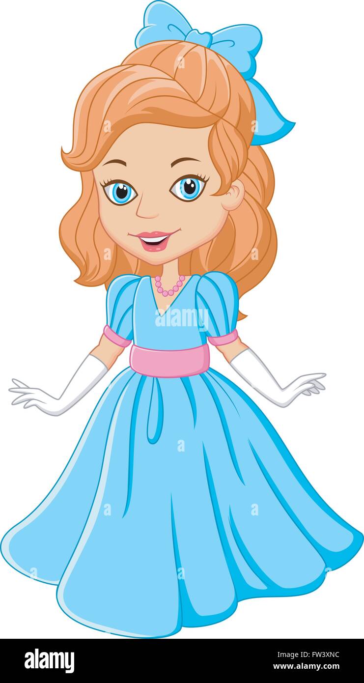 La hermosa princesa de dibujos animados Imagen Vector de stock - Alamy