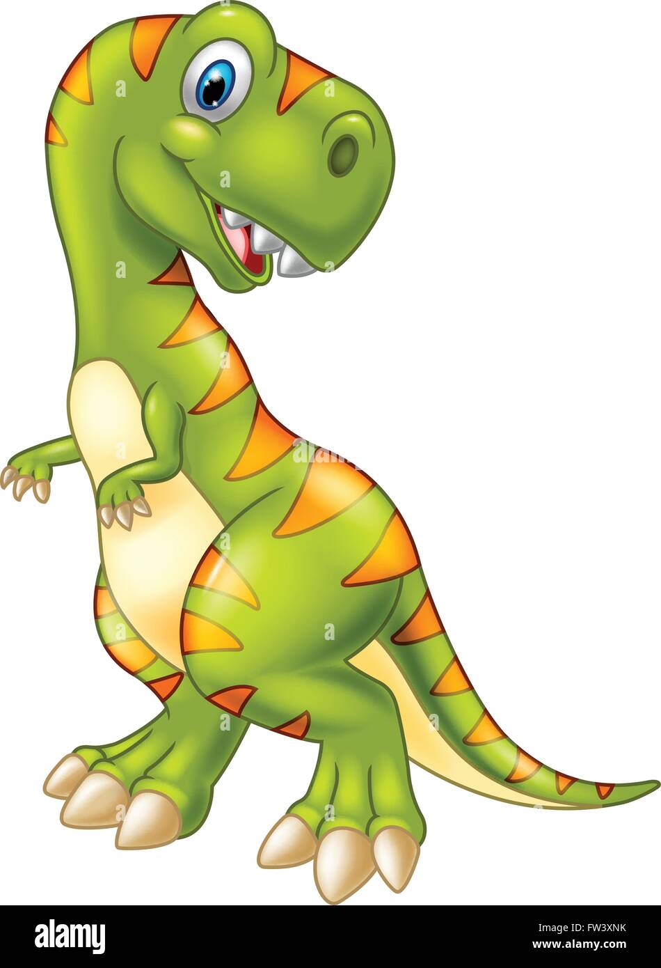 Dibujos animados dinosaurios feliz Imagen Vector de stock - Alamy