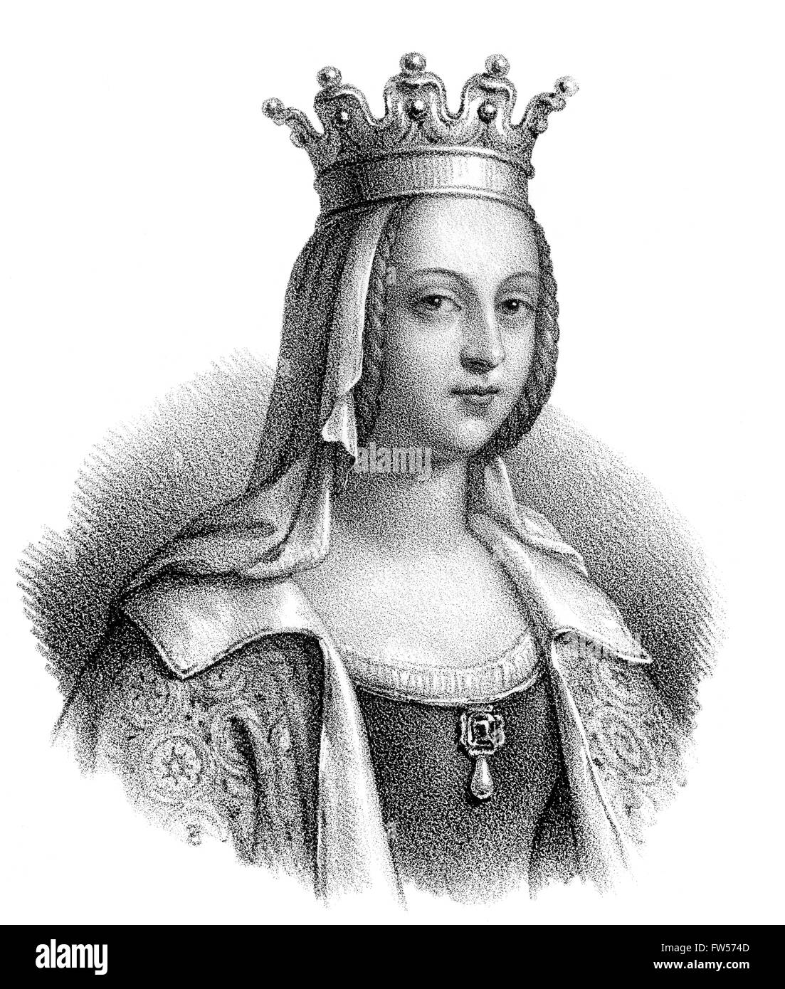 Hildegarde de Vintzgau o Hildegarda, esposa de Carlomagno, 758-783  Fotografía de stock - Alamy