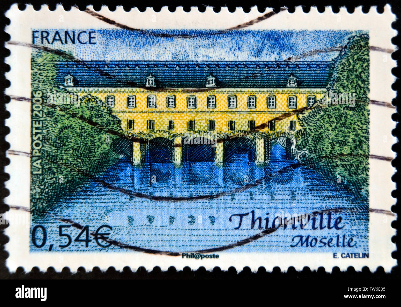 Francia - circa 2006: sello impreso en Francia muestra Thionville Moselle, circa 2006 Foto de stock