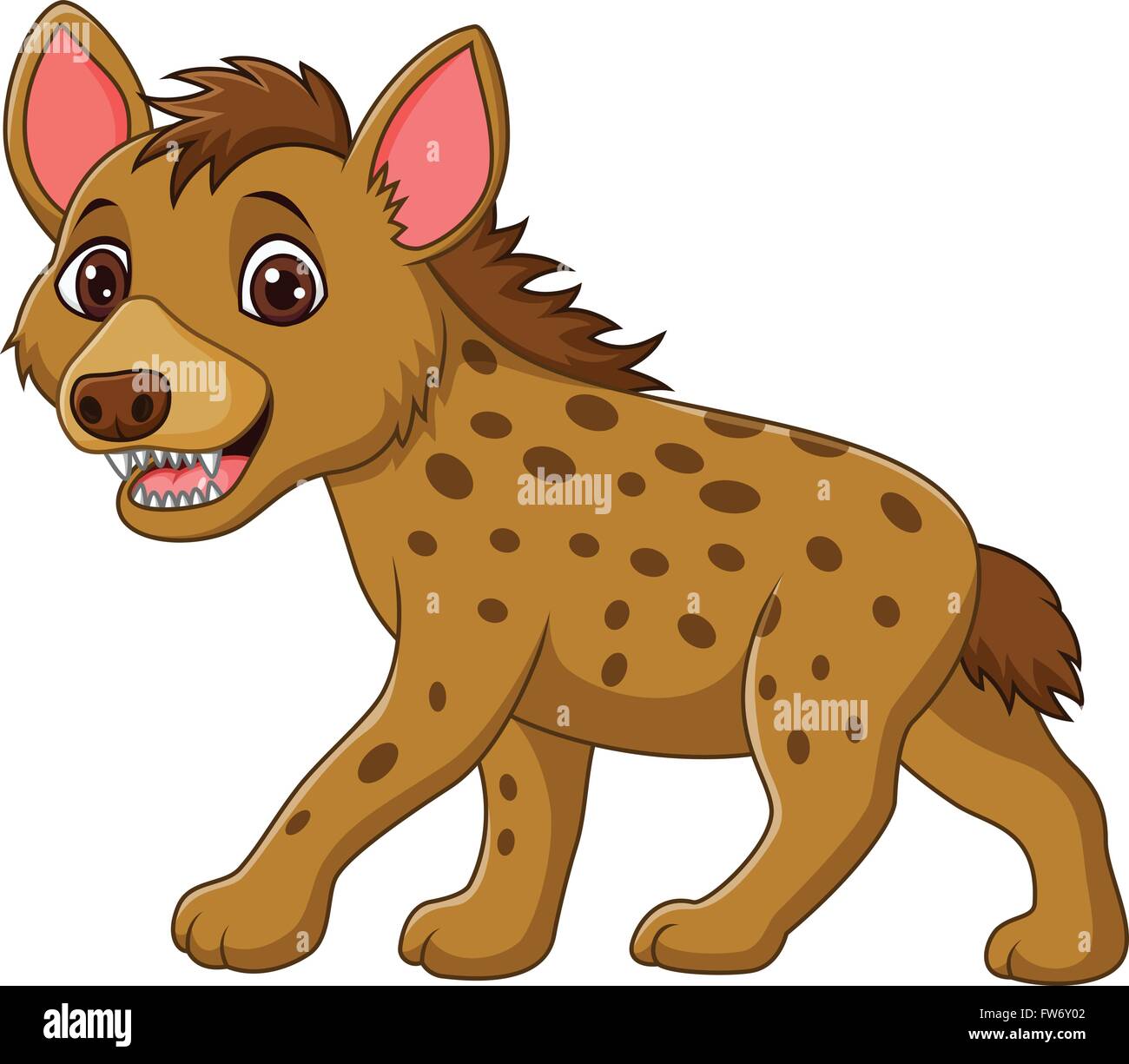 Hiena divertidos dibujos animados Imagen Vector de stock - Alamy