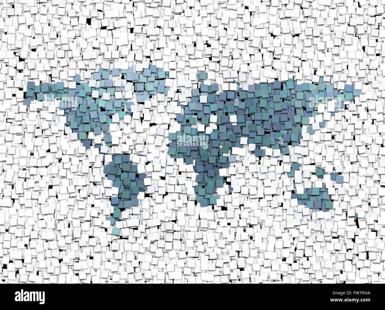 Mapa del mundo azul diseño creativo Foto de stock