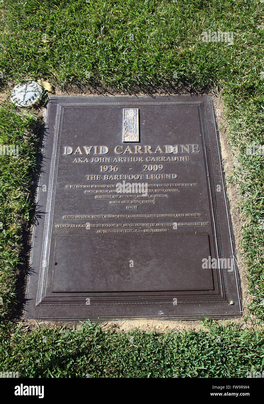 Famosos lugares de reposo final Forest Lawn Memorial Park Hollywood Hills la tumba del actor