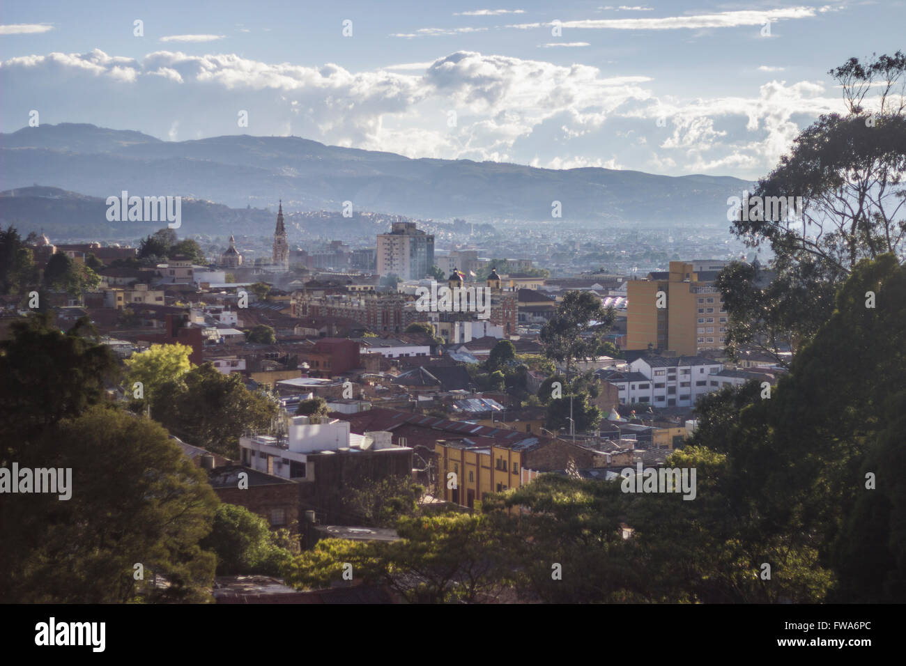 Un paisaje de Bogotá Foto de stock