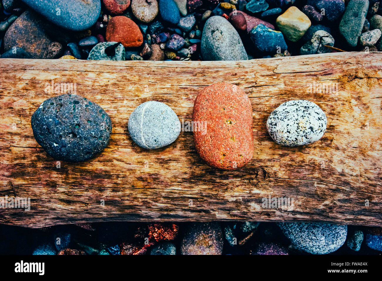 Piedras Coloradas en Driftwood Foto de stock