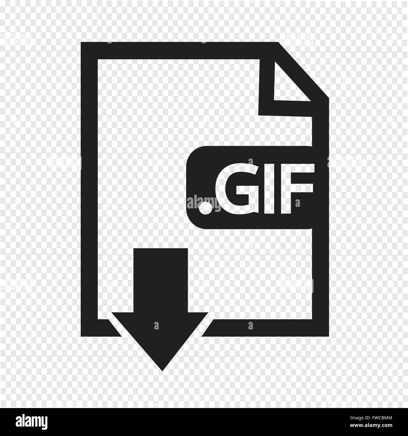 Formato de tipo de archivo de imagen GIF icono Imagen Vector de stock -  Alamy