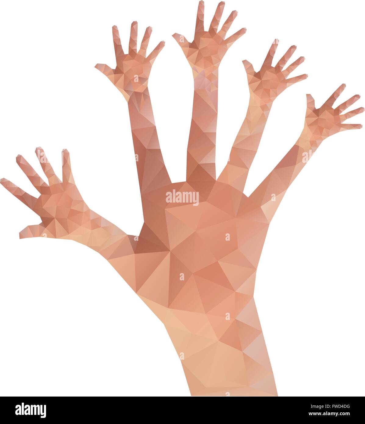 Mano Humana Mostrando Cinco Dedos Abiertos Ilustración Vectorial Diseño De  Etiqueta Ilustraciones svg, vectoriales, clip art vectorizado libre de  derechos. Image 95503875