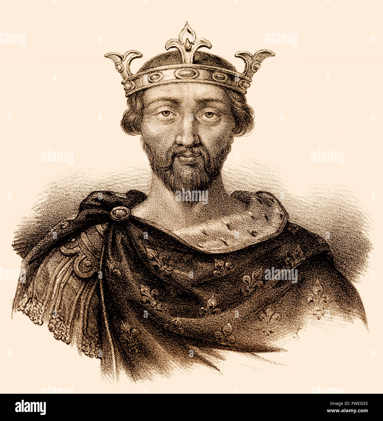 Enrique I, Henri I, Heinrich I., 1008-1060, Rey de los Francos Foto de stock
