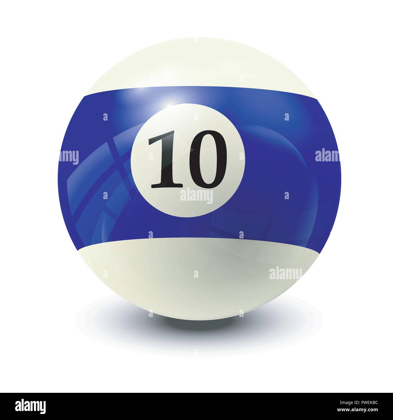 Bola de billar 10- realista diseño vectorial Imagen Vector de stock - Alamy