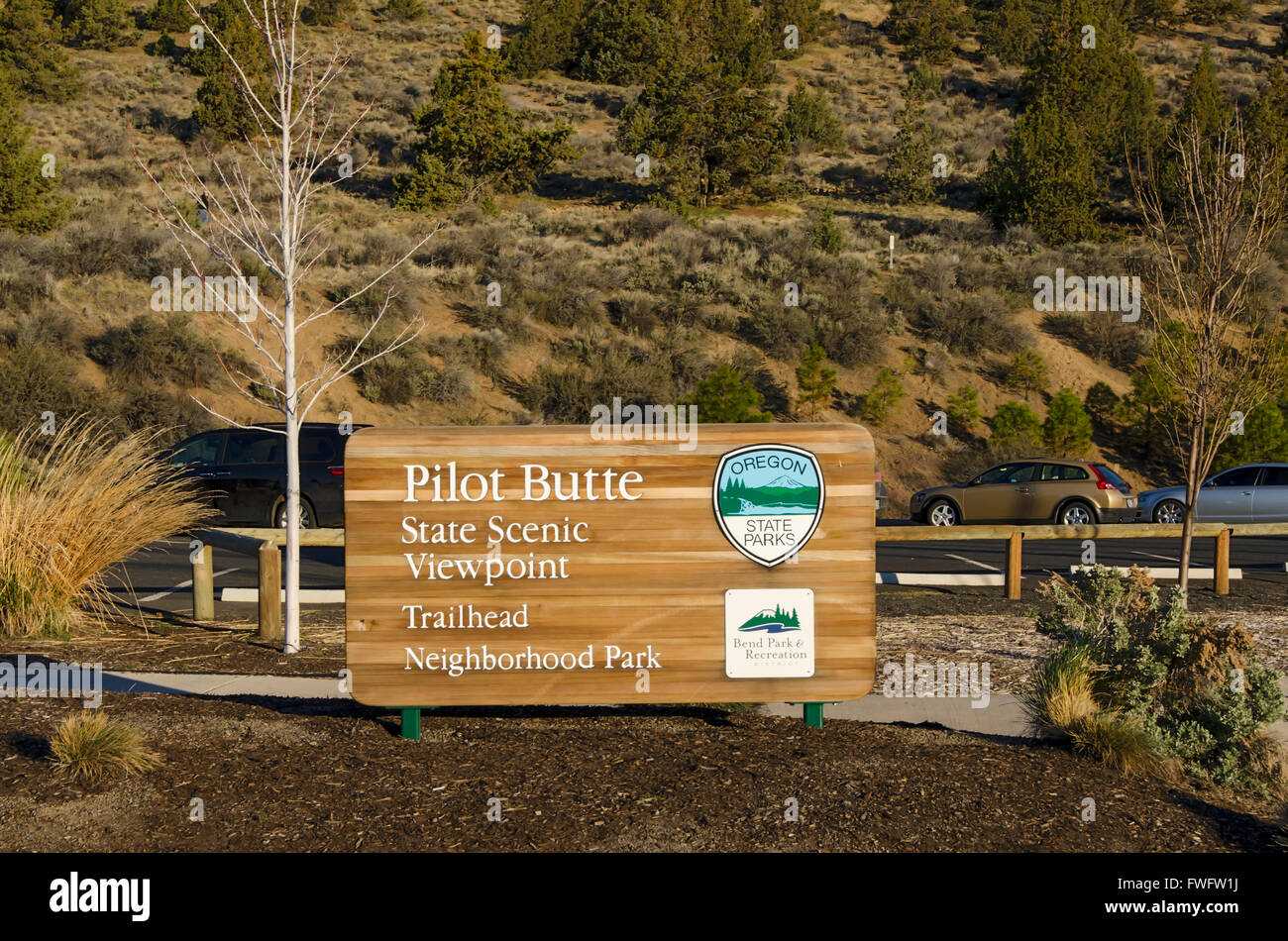 Estado Butte piloto punto panorámico en Bend, Oregon Foto de stock