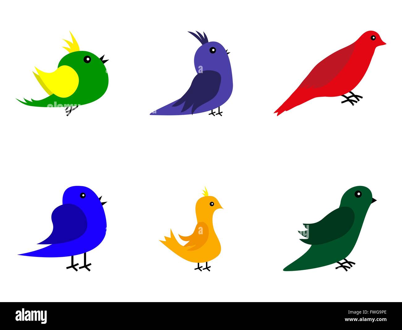 Colección de pájaros de dibujos animados Imagen Vector de stock - Alamy Colección de pájaros de dibujos animados Imagen Vector de stock - Alamy