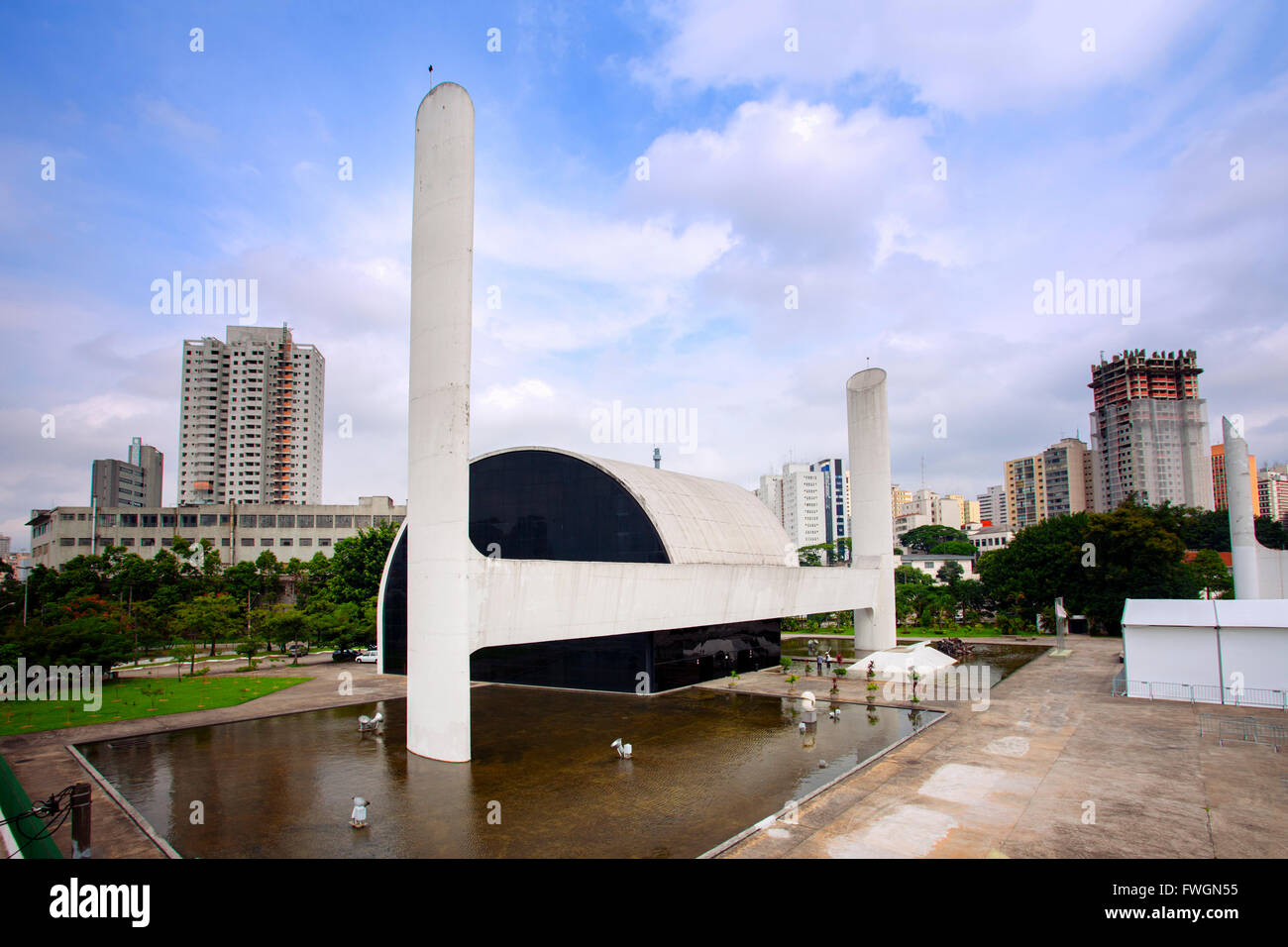 América Latina Memorial (Memorial da América Latina), Sao Paulo, Brasil, América del Sur Foto de stock