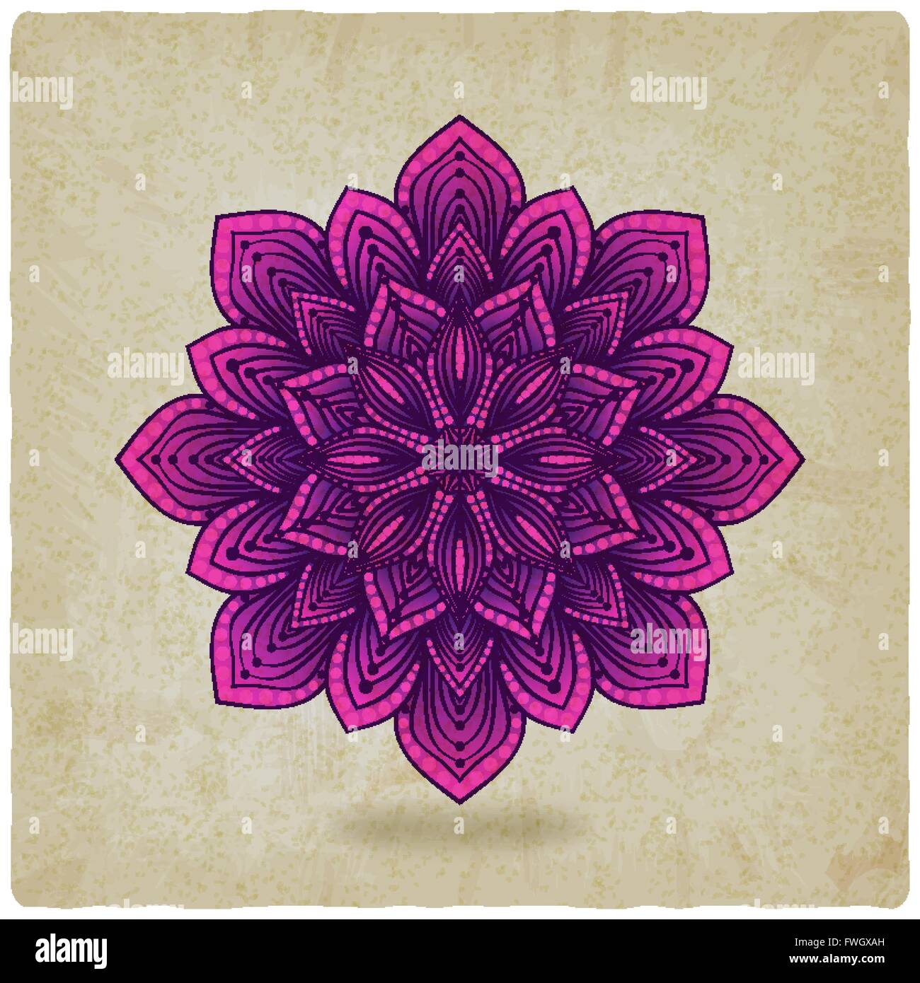 Patrón circular mandala fondo antiguo - 10 eps ilustración vectorial. Ilustración del Vector