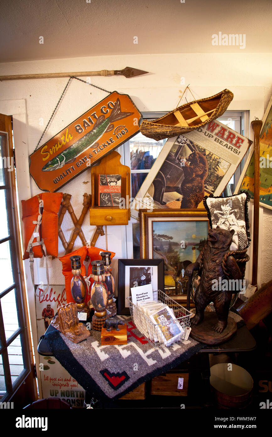 Country Store en el Northwoods en Land O'Lakes, Wisconsin. Foto de stock