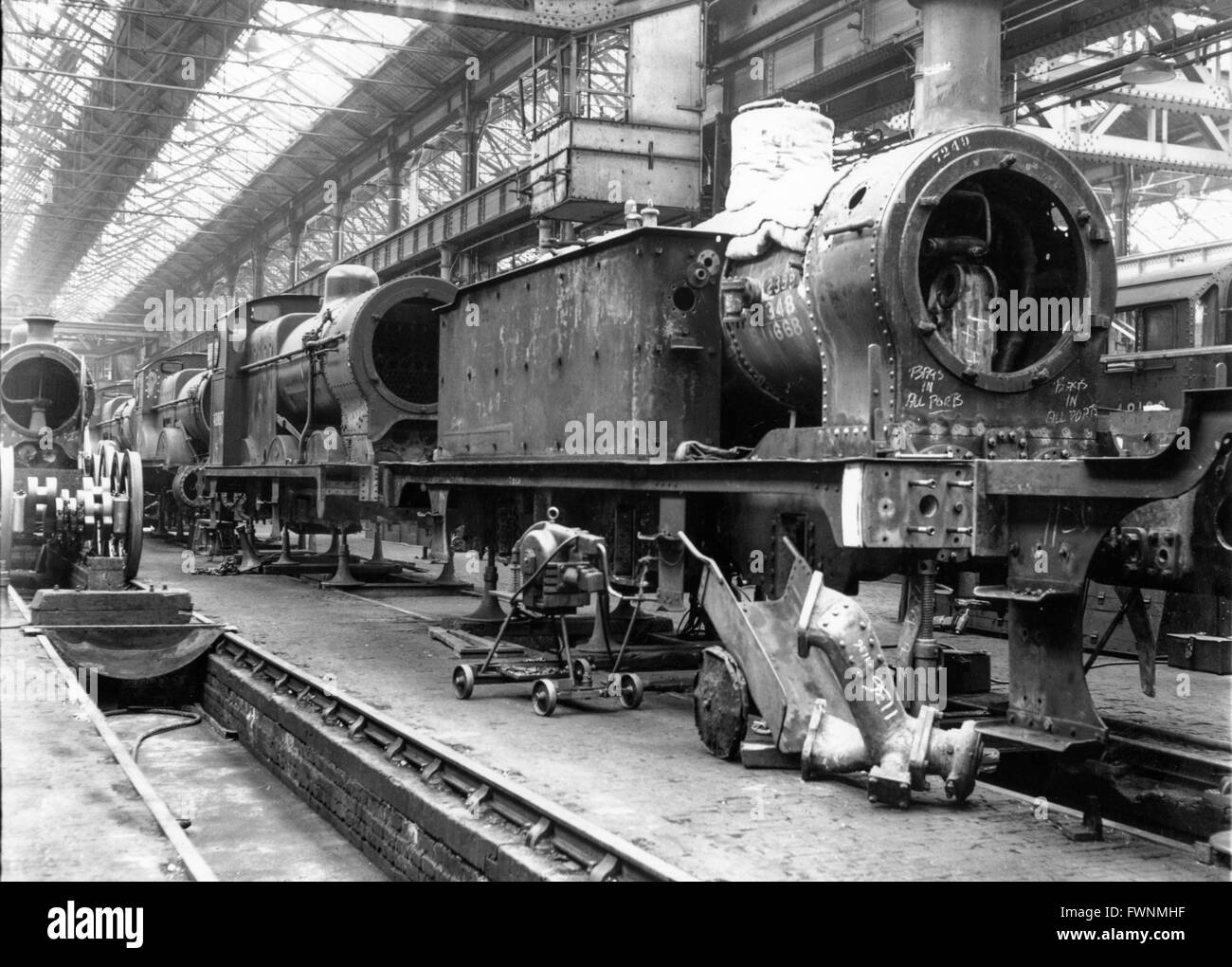 Ferrocarril Midland snowplows basado en Hellifield en liquidar a Carlisle  línea - 1900 Fotografía de stock - Alamy