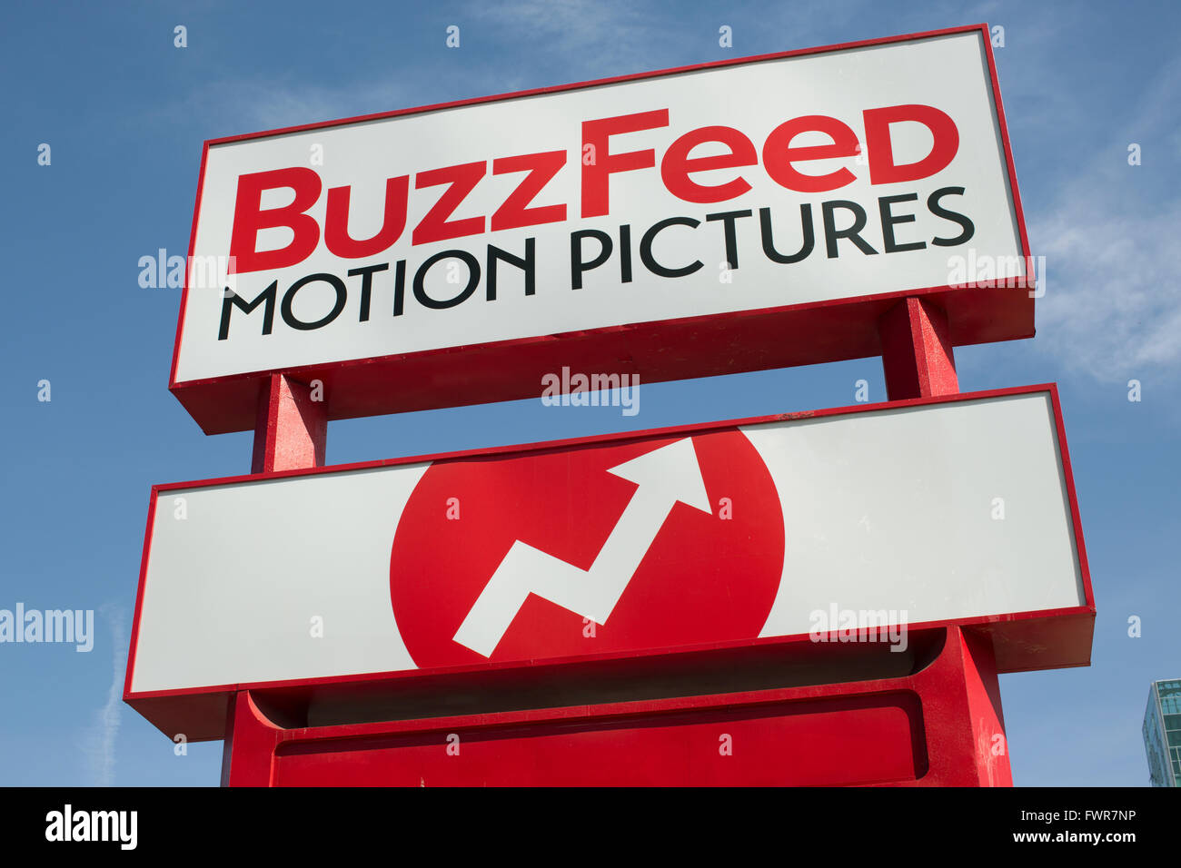 BuzzFeed Motion Pictures en Hollywood Sign. Foto de stock