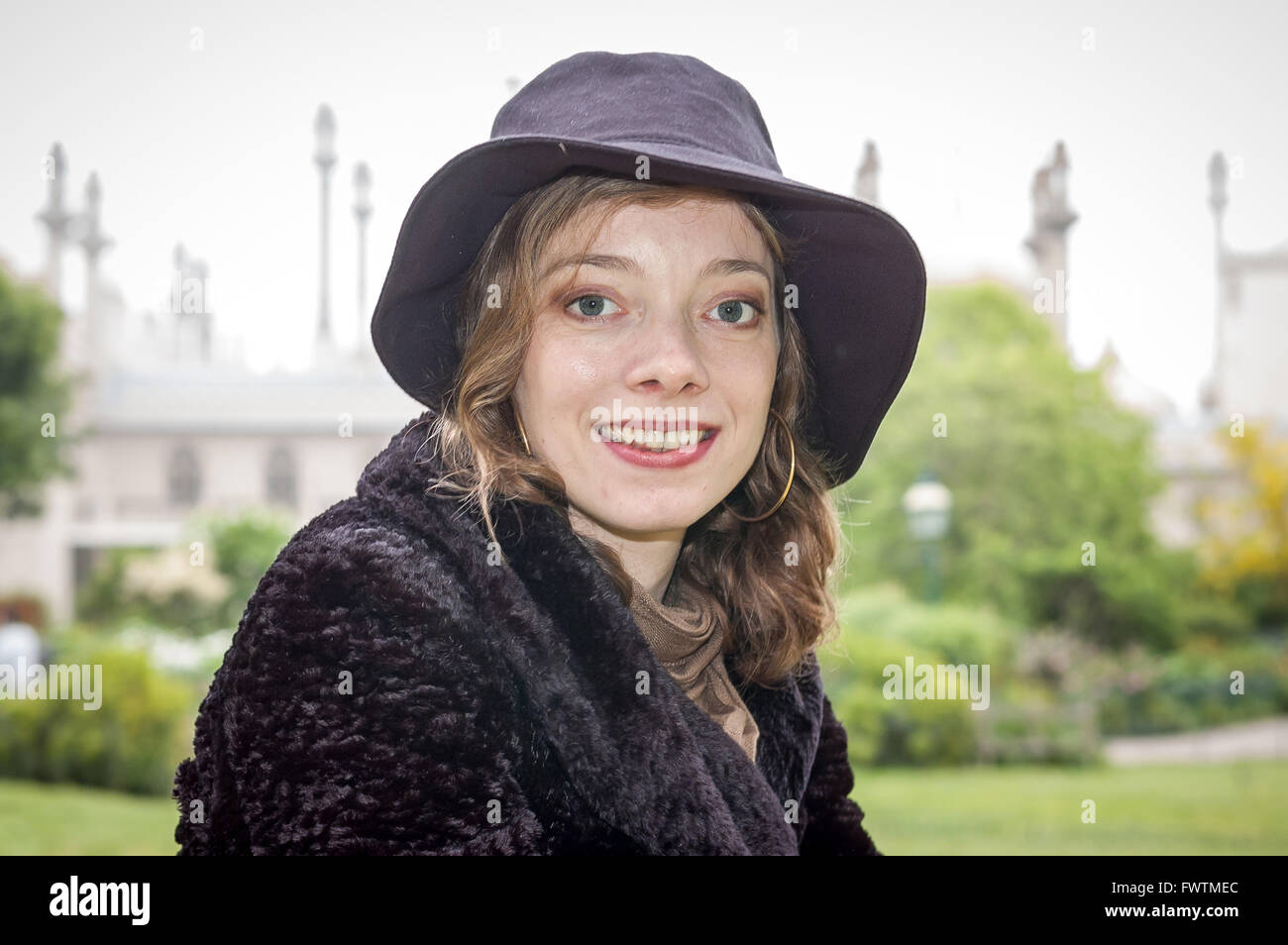 Aurélia Thierrée, nieta de Charlie Chaplin, en una visita a Brighton