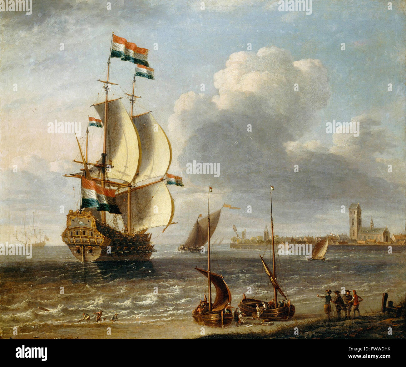 Un Castro, Lorenzo - Dutch East-Indiaman off Hoorn Foto de stock