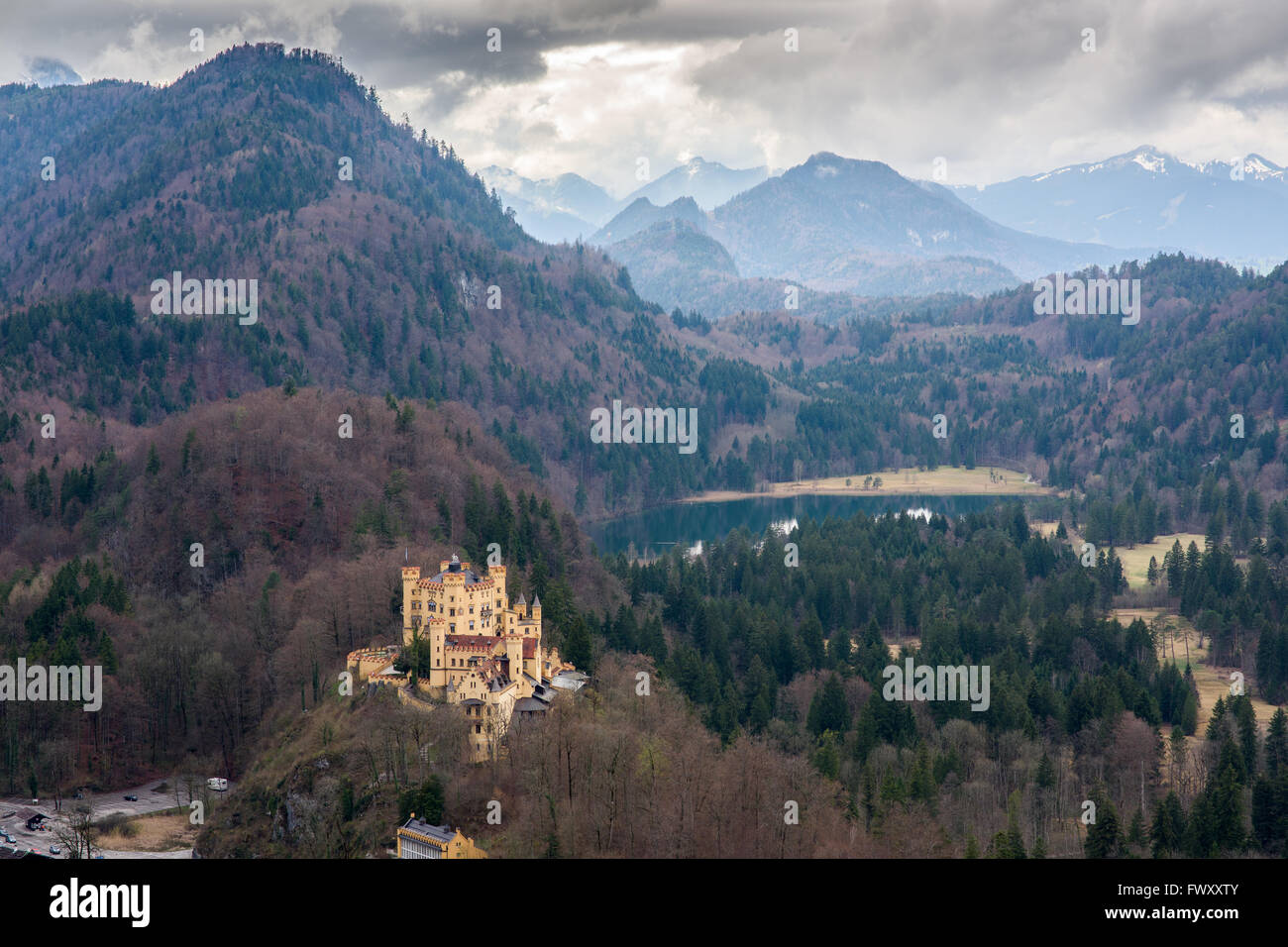 Hohenschwangau castillo en Baviera, Alemania Foto de stock